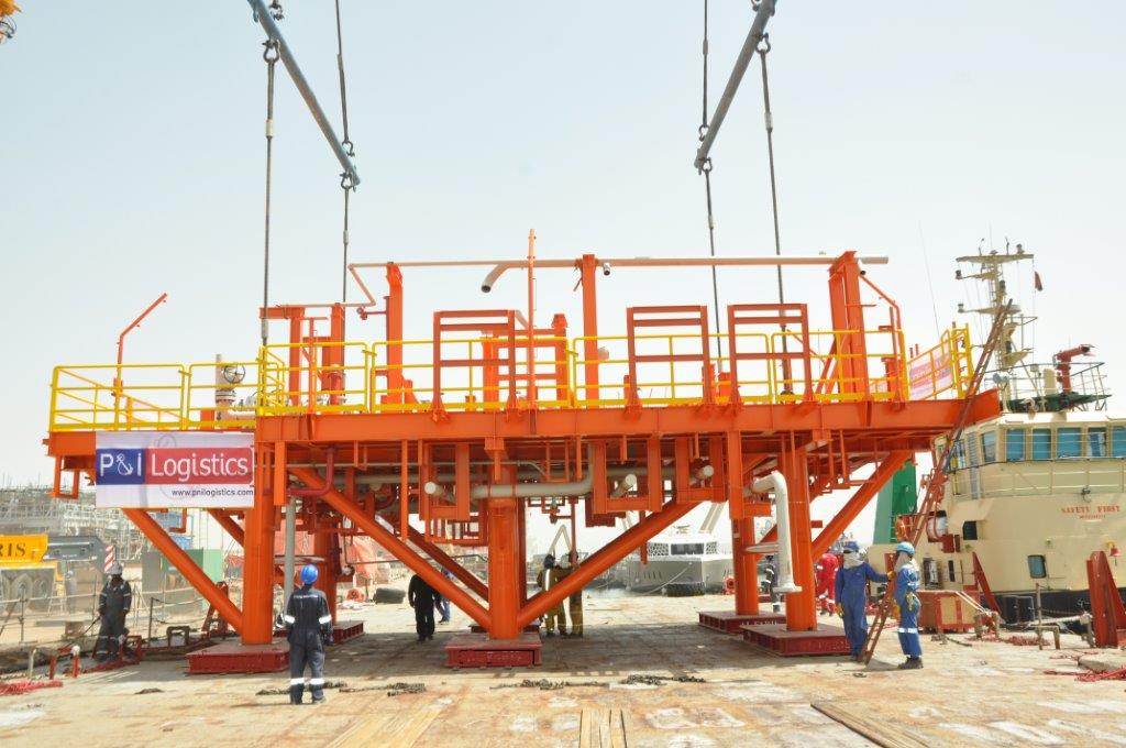 project logistics photo 3 - FPSO project for A&T offshore Jebal Ali Liwa Jetty Tug and Barge charter in 4 voyages to move to Dry docks jetty